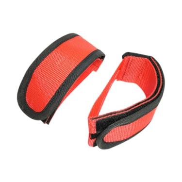 Imagem de YIJU 2PCS Bike Pedal Strap Fixer Gear Bike Strap Due Clips Strap Cycling Pedal Band para andar de bicicleta, Vermelho