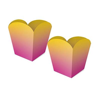 Imagem de Cachepot Peq Fa R607 Festa Colors Ombre Rosa E Amarelo - Pacote Com 08 Un Regina Rosa E Amarelo