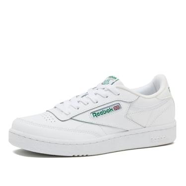 Imagem de Reebok Tênis infantil unissex Club C, Branco/verde claro/azul vetor, 4.5 Big Kid