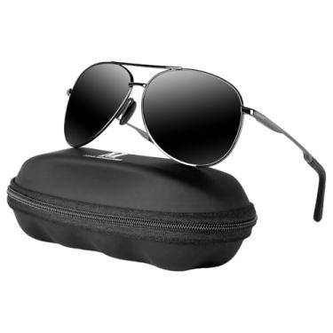 Imagem de MXNX Óculos de Sol Aviador Polarizado MX208, Preto