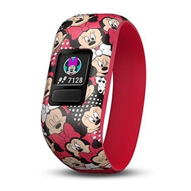 Imagem de Garmin vivofit jr. 2, rastreador de atividades e atividades infantis, vida útil da bateria de 1 ano, faixa elástica, Minnie Mouse