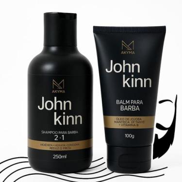 Imagem de Kit Shampoo Para Barba + Balm John Kinn Akyma 250ml - Higieniza, Hidra