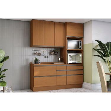 Imagem de Cozinha Completa Maxxi 4 Peças (1Aéreo+1Balcão+1TorreQuente+1Complemento) C4P162 Canela - Kappesberg