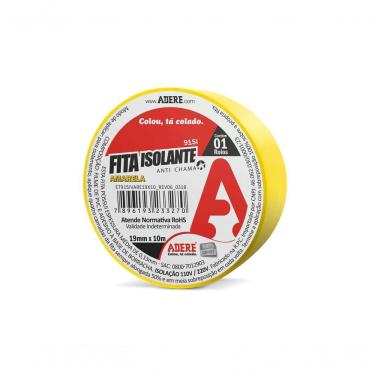 Imagem de Fita Isolante Adere Colorida 19Mmx10M Amarela