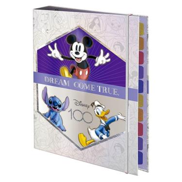 Imagem de Fichário Universitário Com Elástico Disney 100 Anos 48 Folhas Dac