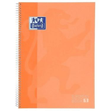 Imagem de Caderno Universitário European Book Espiral Capa Dura 1 Matéria Oxford Laranja