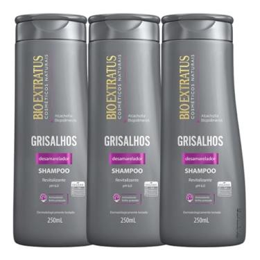 Imagem de Kit Bio Extratus Grisalhos - 3x Shampoo - Desamarelador, cabelo prateado