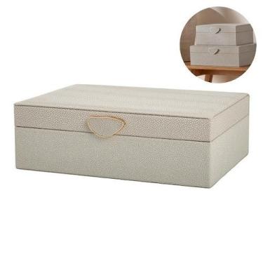 Imagem de Caixa Decorativa Porta Joias Multiuso Em material sintético Luxo - Cas