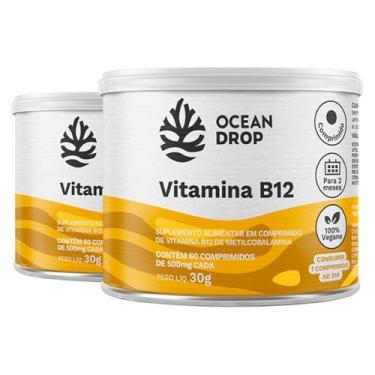 Imagem de Kit 2 Vitamina B12 Ocean Drop Vegana 60 Comprimidos