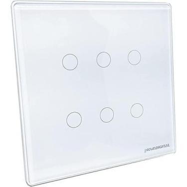 Imagem de Interruptor Inteligente 4X4 Wifi 6 Botões Touch Alexa Google - Nova di