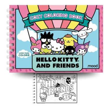Imagem de Livro De Colorir Hello Kitty And Friends Cozy Coloring Book Capa Dura 