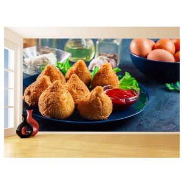 Imagem de Papel De Parede Alimentos Salgados Coxinha Bar 3,5M Al520 - Você Decor