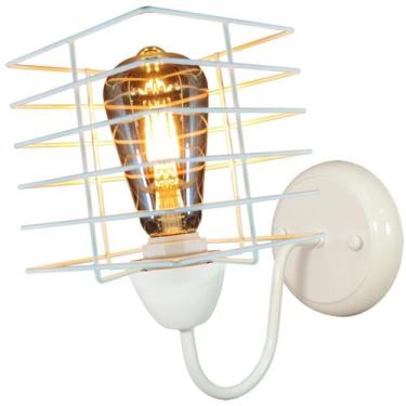 Imagem de Arandela Parede Aramado Boxy branca garagem corredor - CM GLASS - CLEI