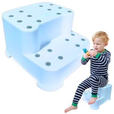 Imagem de Degrau Escadinha Infantil Antiderrapante para Banheiro Pia Privada Bebê 18 Meses 1 2 Anos Presente Natal Criança Presente Aniversário Menina Menino Presente Dia das Crianças