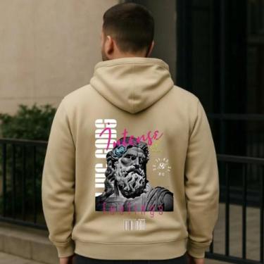 Imagem de Moletom Personalizado Com Capuz Intense Feelings - Hs, Bege, GG