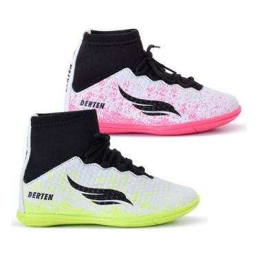 Imagem de Kit 2 Chuteira Infantil Futsal Botinha Tênis Salão Quadra 26 Ao 33 - D