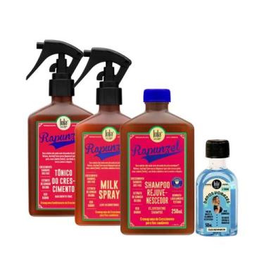 Imagem de Kit Lola Rapunzel Sh 250ml + Spray Milk 250ml + Tônico 250ml + Danos V