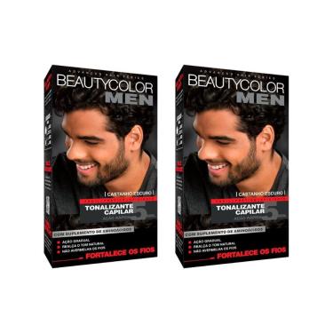 Imagem de Coloraçao Beauty Color Men Castanho Escuro - Kit Com 2Un