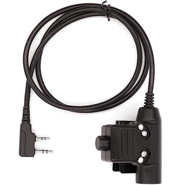 Imagem de WODASEN Adaptador militar U94 PTT Fone de ouvido tático Push to Talk Conector 7,0 mm TP-120 para Walkie Talkie de 2 pinos para Baofeng UV-5R UV-82 UV-82hp BF-888s AR-152 Archsell AR-5 Kenwood Radio