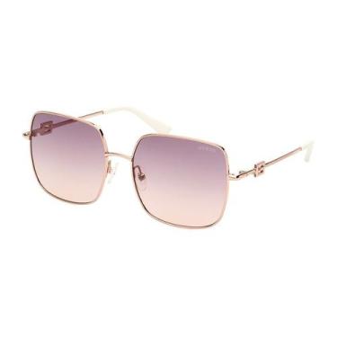 Imagem de Óculos de Sol Original Guess em Metal Feminino GU7906-H, Médio, Rosé