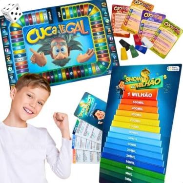 Imagem de Jogo Educativo Infantil Show do Milhão + Cuca Legal Noite de Jogos pra Família Amigos Presente Escolar Natal Aniversário Dia das Crianças Brinquedo Perguntas Tabuleiro Menino Menina