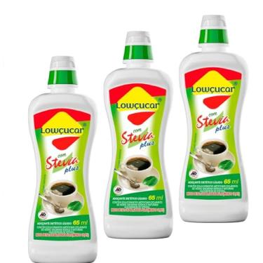 Imagem de Kit 3und. Adoçante Líquido Stevia Lowçucar Plus Frasco 80ml