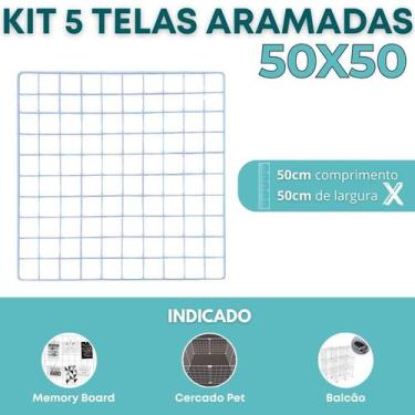 Imagem de Kit 5 Telas Aramada 50x50cm Mural Criativo Fotos Inspirações Mood Boar