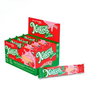 Imagem de Naked Protein Slim Caixa C/12Un de 25g Morango Adaptogen