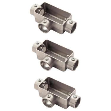 Imagem de 3 Condulete Tipo T 3/4 S/rosca S/placa em Alumínio Sieg