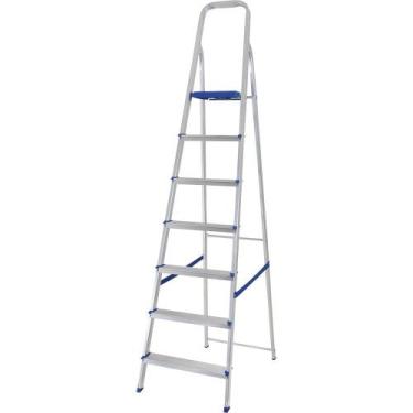 Imagem de Escada 7 Degraus Alumínio Mor Prata