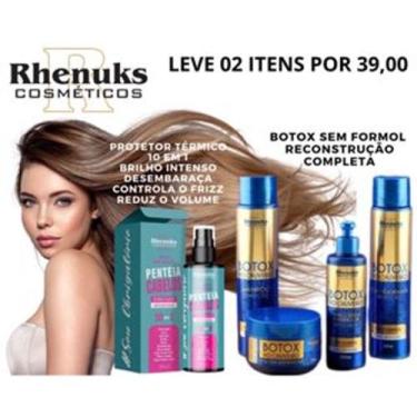 Imagem de Kit Capilar BB de Chuveiro Reparação e Spray Térmicos Penteia Cabelos 