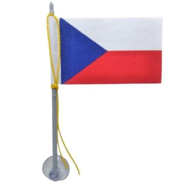 Imagem de Mini Bandeira República Tcheca C/ Ventosa Poliéster (5,5cm X 8,5cm) 15