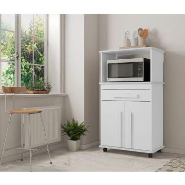 Imagem de Balcão Armário Multiuso Toronto 2 Portas 1 Gaveta Branco