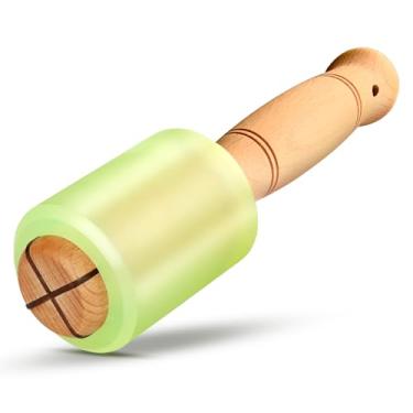 Imagem de Delenius Martelo de entalhe em madeira 350 ml - Martelo antiderrapante para cinzéis, goivas e ferramentas de entalhe, cabeça de uretano verde claro