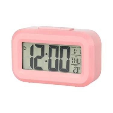 Imagem de Despertador Digital LED Com Luz De Fundo Snooze Data Time Calendar Mul