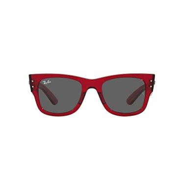 Imagem de Óculos de Sol Ray-Ban Mega Wayfarer 0RB0840S 6679B1 Tam 51 / Vermelho - Lentes Cinza Escuro
