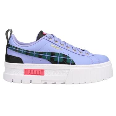 Imagem de PUMA Girl's Mayze 90s Prep (Big Kid) Lavender Pop/Puma Black/Puma White 5 Big Kid M