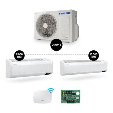 Imagem de Bi-Split Samsung WindFree 18.000 BTUs (Hi Wall 9.000 & 18.000) Quente/