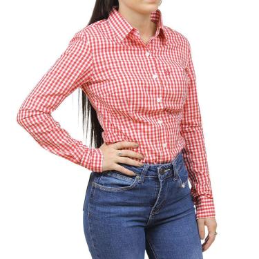 Imagem de Camisa Xadrez Feminina Vermelha Classic 38224
