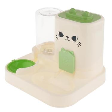 Imagem de IEUDNS Alimentador automático para animais de estimação, recipiente de água, tigela multifuncional removível para cães, dispensador de água, tigela de, Verde