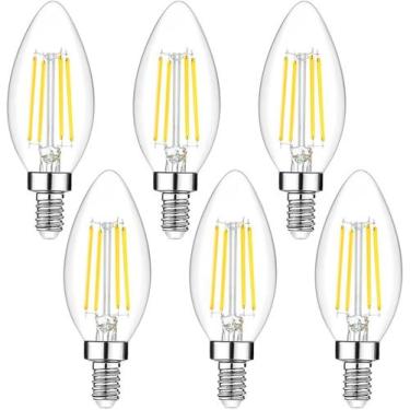 Imagem de Lâmpadas LED de candelabro Yochoice 4W 5000K reguláveis E12, pacote co