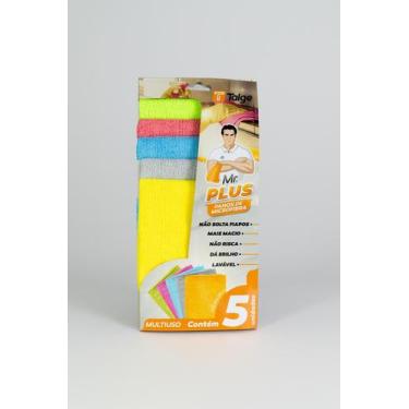 Imagem de Kit 5 panos microfibra 30x38cm talge