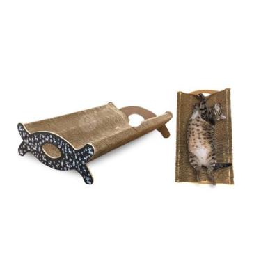 Imagem de 3 Arranhador Gato Funcional Leve Divertido Papelão Reciclado - S3 Emba