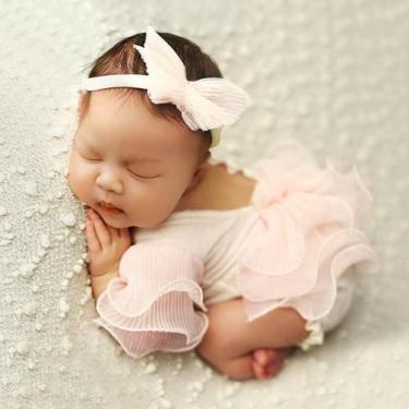 Imagem de Roupa fotográfica Ylsteed Newborn Lace Macacão para menina +0-2M