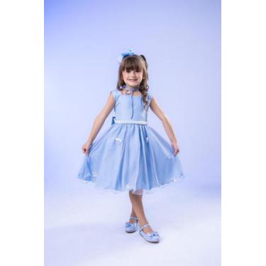 Imagem de Vestido Tematico Frozen Azul com capa luxo - tematicos, 10, Spindle