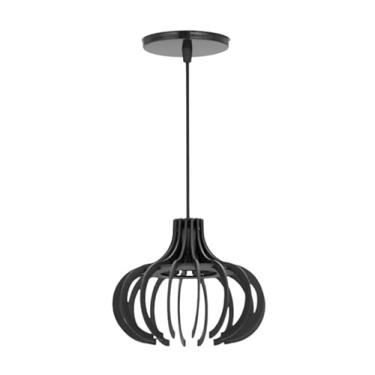 Imagem de Lustre Pendente Madeira Ana Maria (Preto)