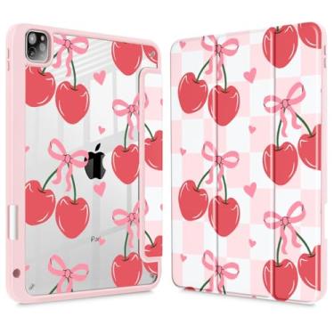 Imagem de Mektron Capa para iPad Pro de 12,9 polegadas M2 2022 compatível com iPad Pro de 12,9 polegadas, 6ª/5ª/4ª/3ª geração, capa para tablet 2021-2018 com capa traseira transparente à prova de choque para