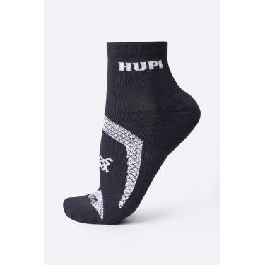 Imagem de Meia HUPI Running Pro Prime 1 Par para Corrida Bike, Cor: Preto e Branco, Tamanho: único 36-42