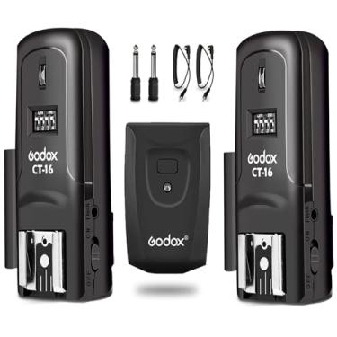 Imagem de GODOX Kit De Rádio Receptor Duplo Sem Fio Flash Trigger Ct-16 Para Câmera Canon Nikon Sony Pentax Dslr Studio (1 Transmissor + 2 Receptores)