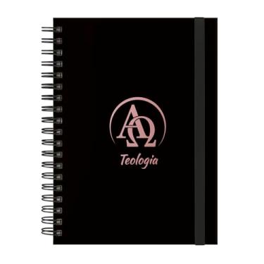 Imagem de Caderno Colegial Plus 12 Matérias Profissões Teologia (Preto e Rosê)